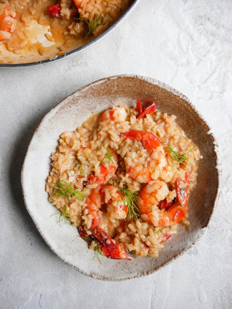 Creamy prawn risotto