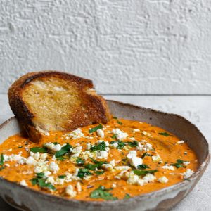 Spicy capsicum and feta dip