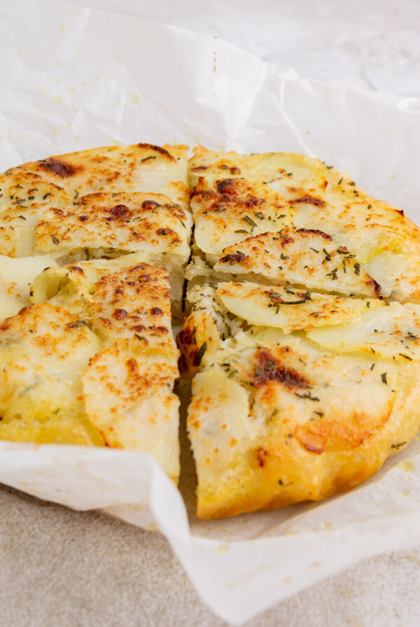 Cheesy potato mini focaccia