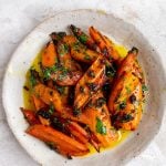 Hot honey roasted carrots