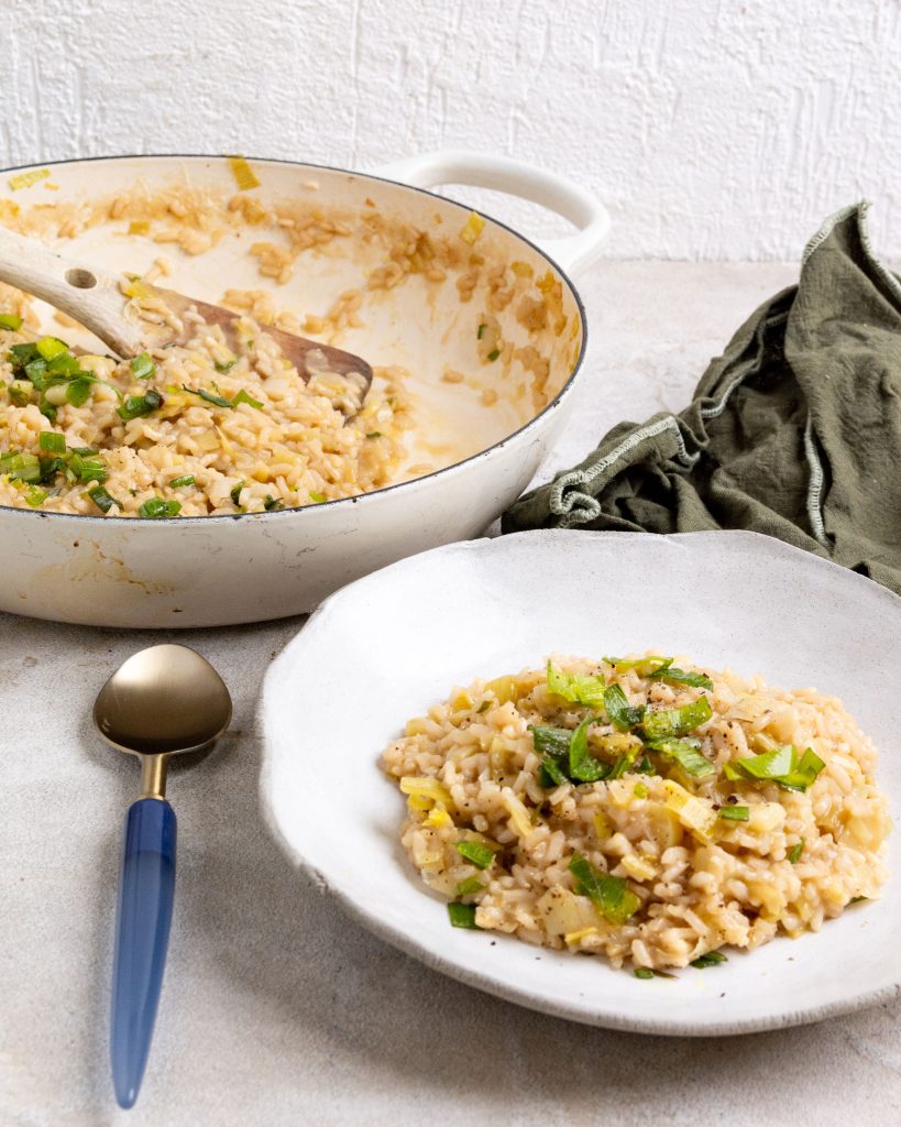 Leek risotto