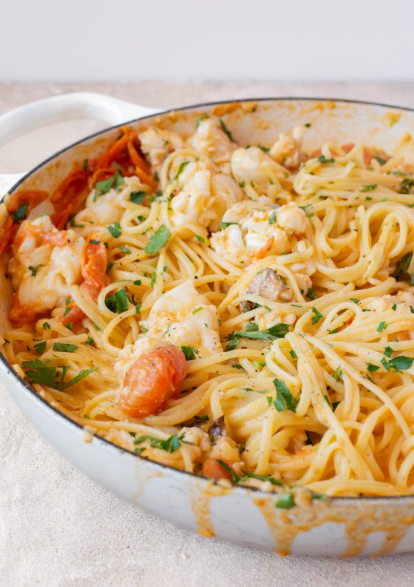 Creamy lobster pasta