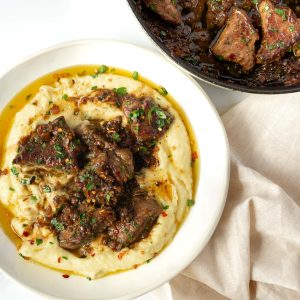 Garlic butter steak bites