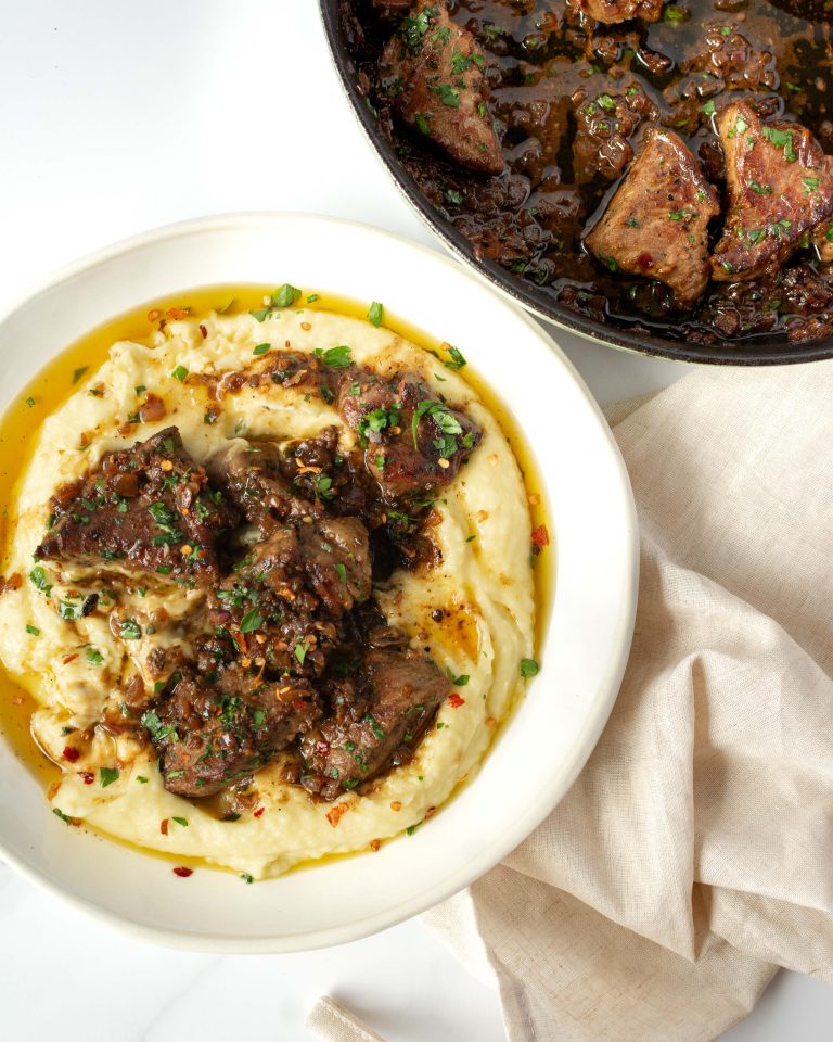 Steak Häppchen mit Knoblauchbutter