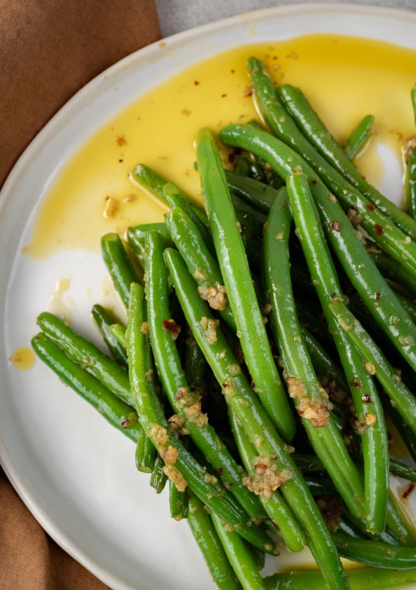 Garlicky green beans