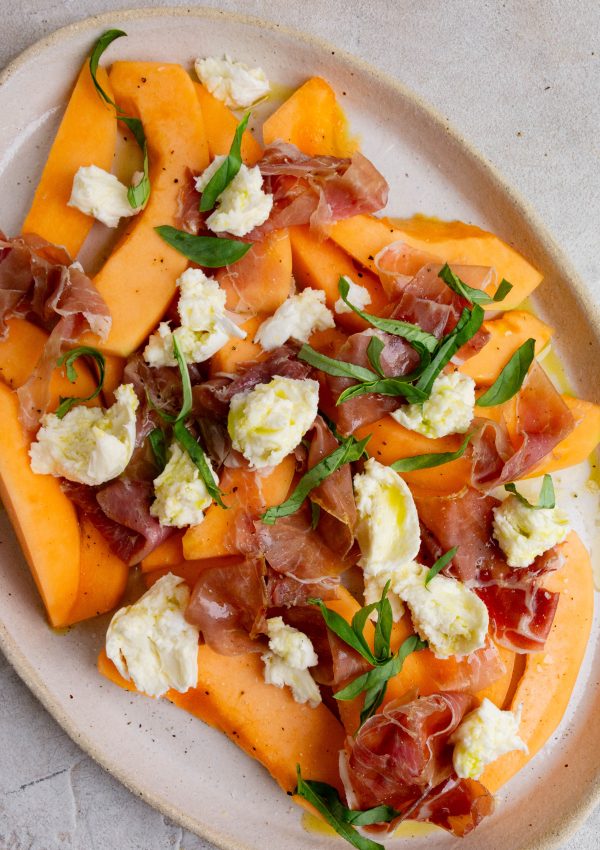 Rockmelon and prosciutto salad