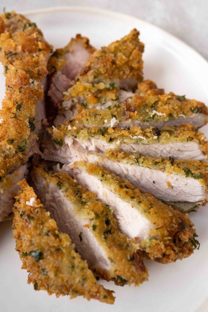 Crumbed pork cutlets