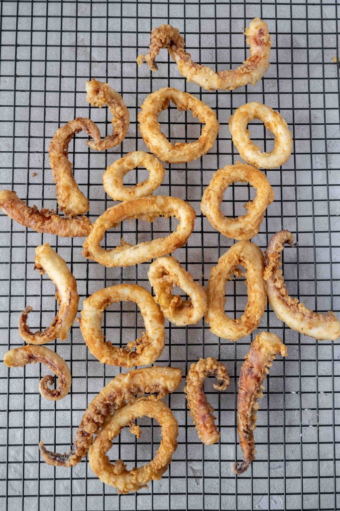 squid on cooling rack