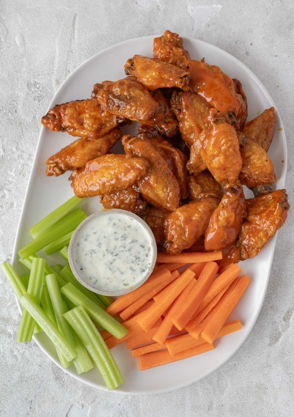 Oven baked Buffalo wings