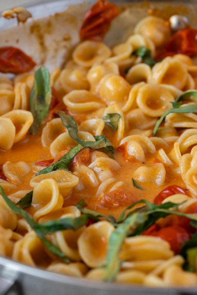 Cooking Creamy tomato pasta