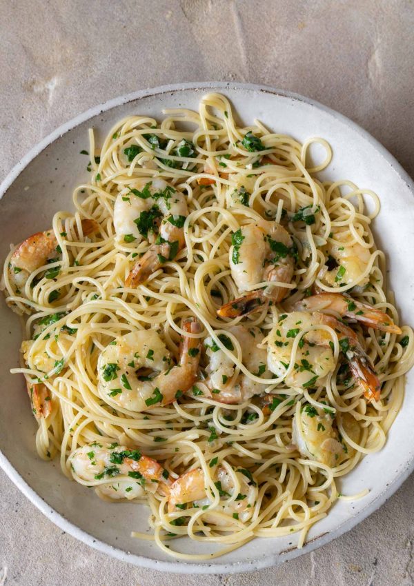 Garlic Butter Prawn Pasta