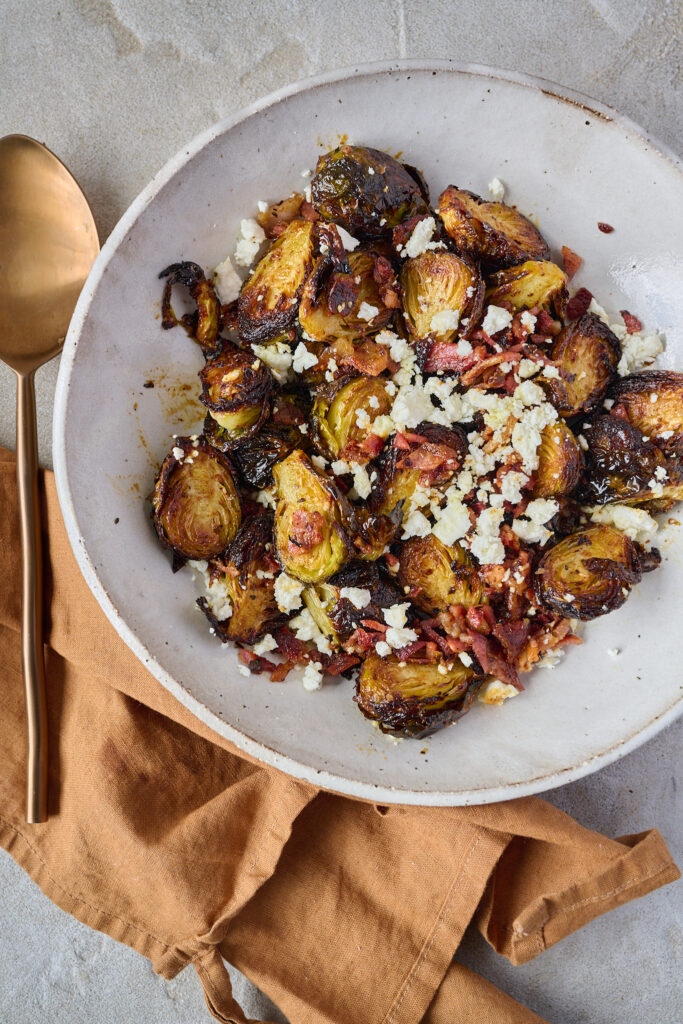 Crispy Brussels Sprouts with Bacon