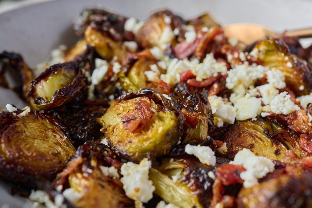 Crispy Brussels Sprouts with Bacon