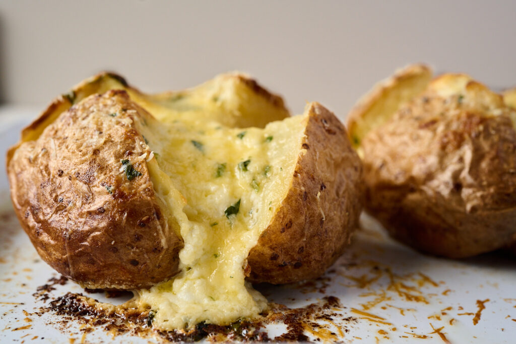 Garlic and Cream Cheese Baked Potatoes