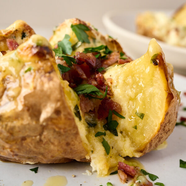 Garlic and Cream Cheese Baked Potatoes