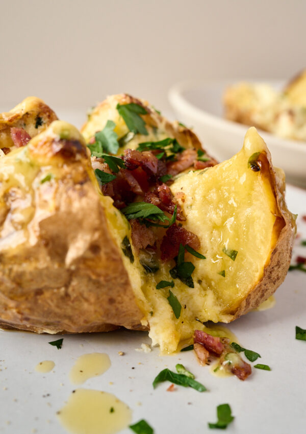 Garlic and Cream Cheese Baked Potatoes