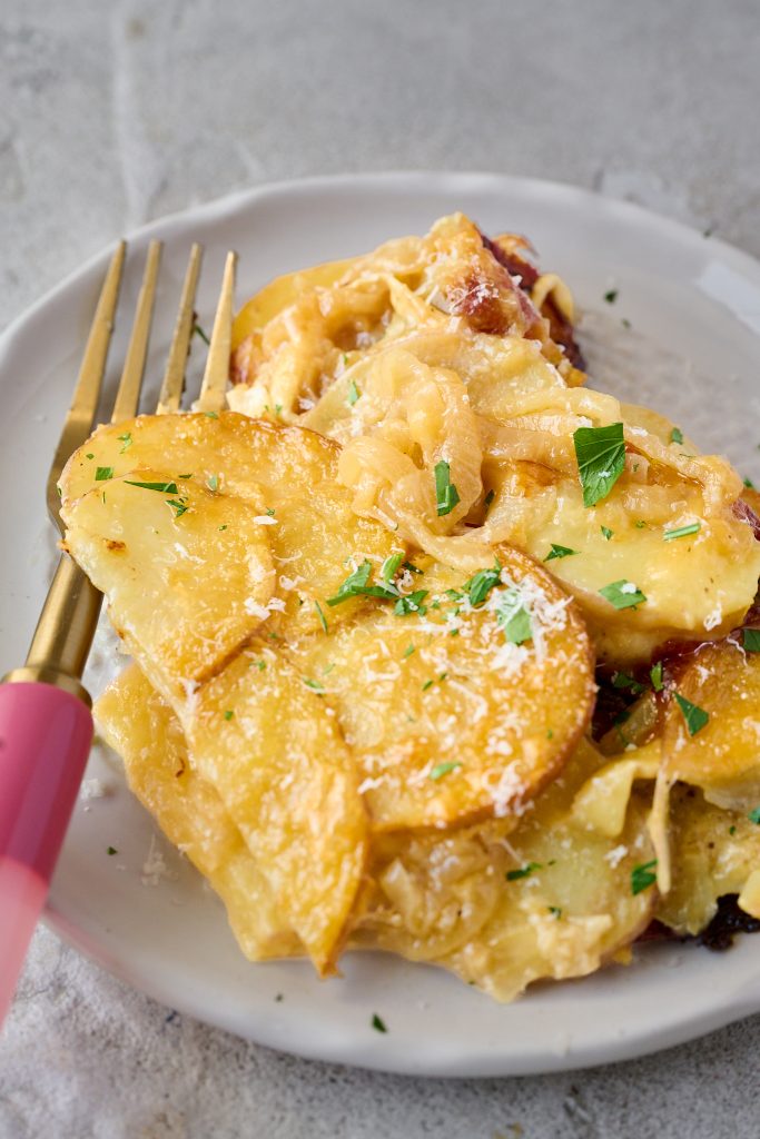 Potato and brie bake