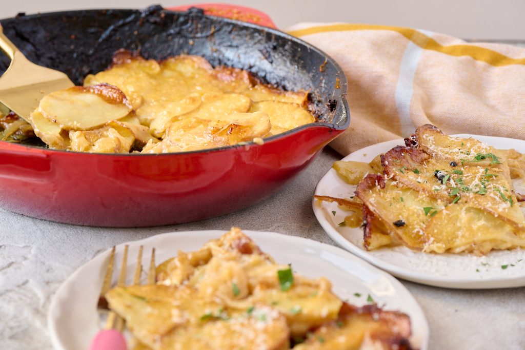 Potato and brie bake