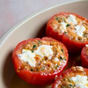 stuffed tomatoes with cheese.