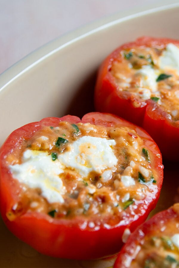 stuffed tomatoes with cheese.