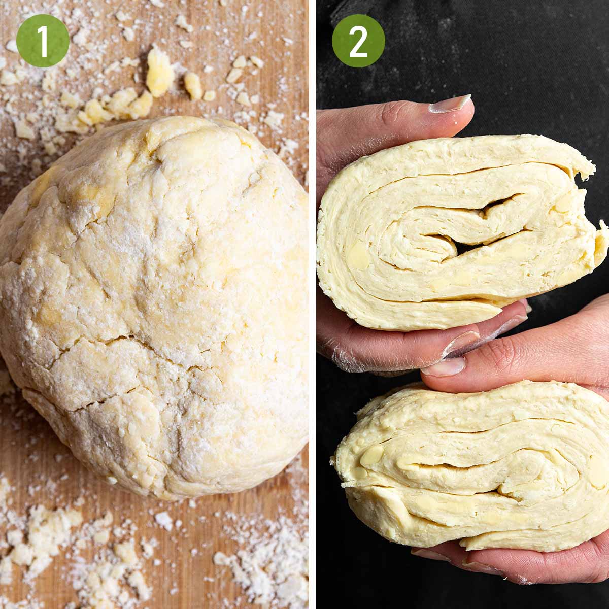making and laminating the pastry.