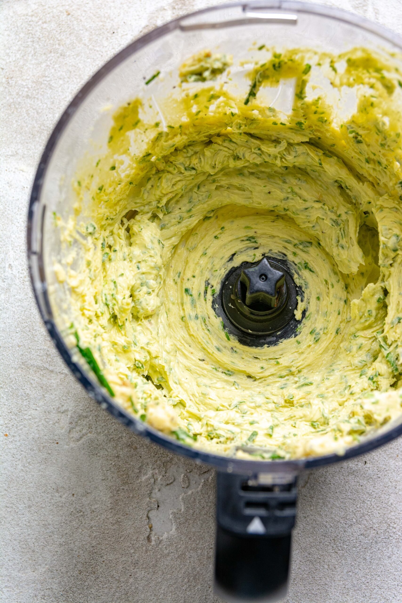 Garlic butter has been blended.